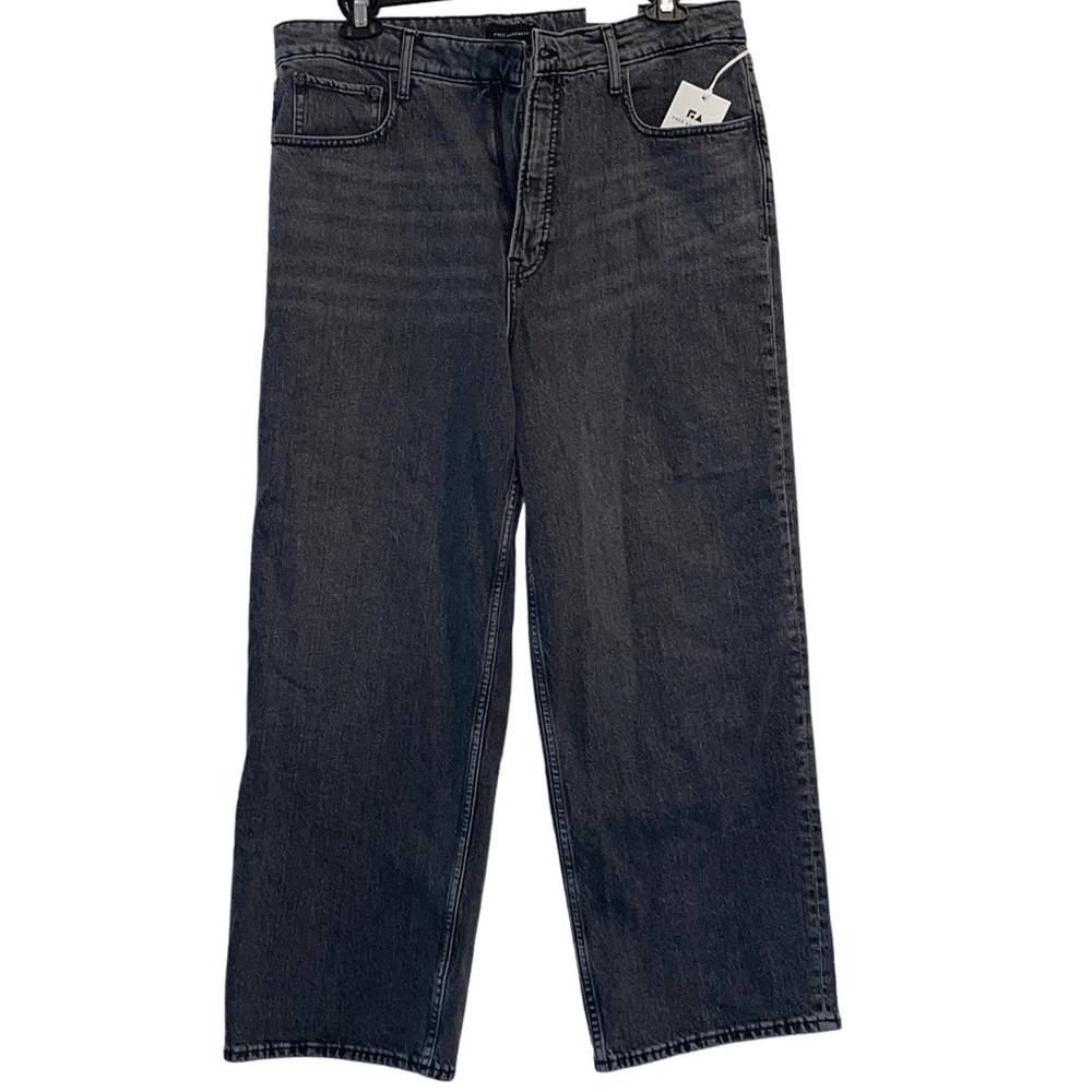 Free Assembly The Super High Crop Wide Straight Jeans Plus Size Woman's 16